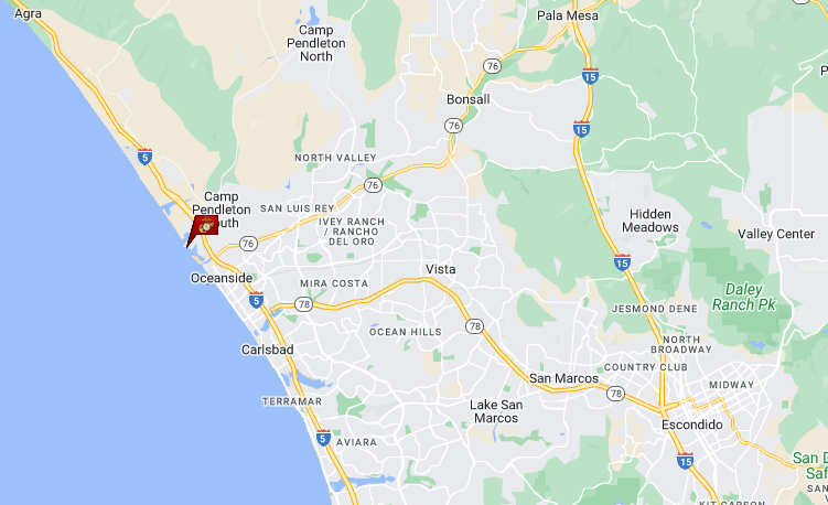 Camp Pendleton Area Map