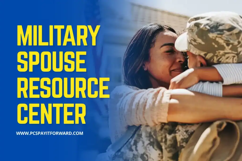 Military spouse and service member sharing a heartfelt embrace.